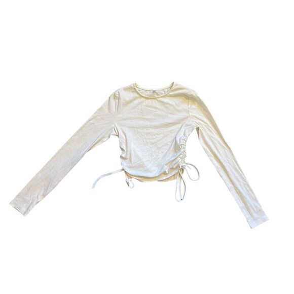 White Cropped Long Sleeve - Picture 1 of 3